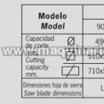 Sierra de cinta semiautomatica FAT Mod. 71.51 SA DI MD